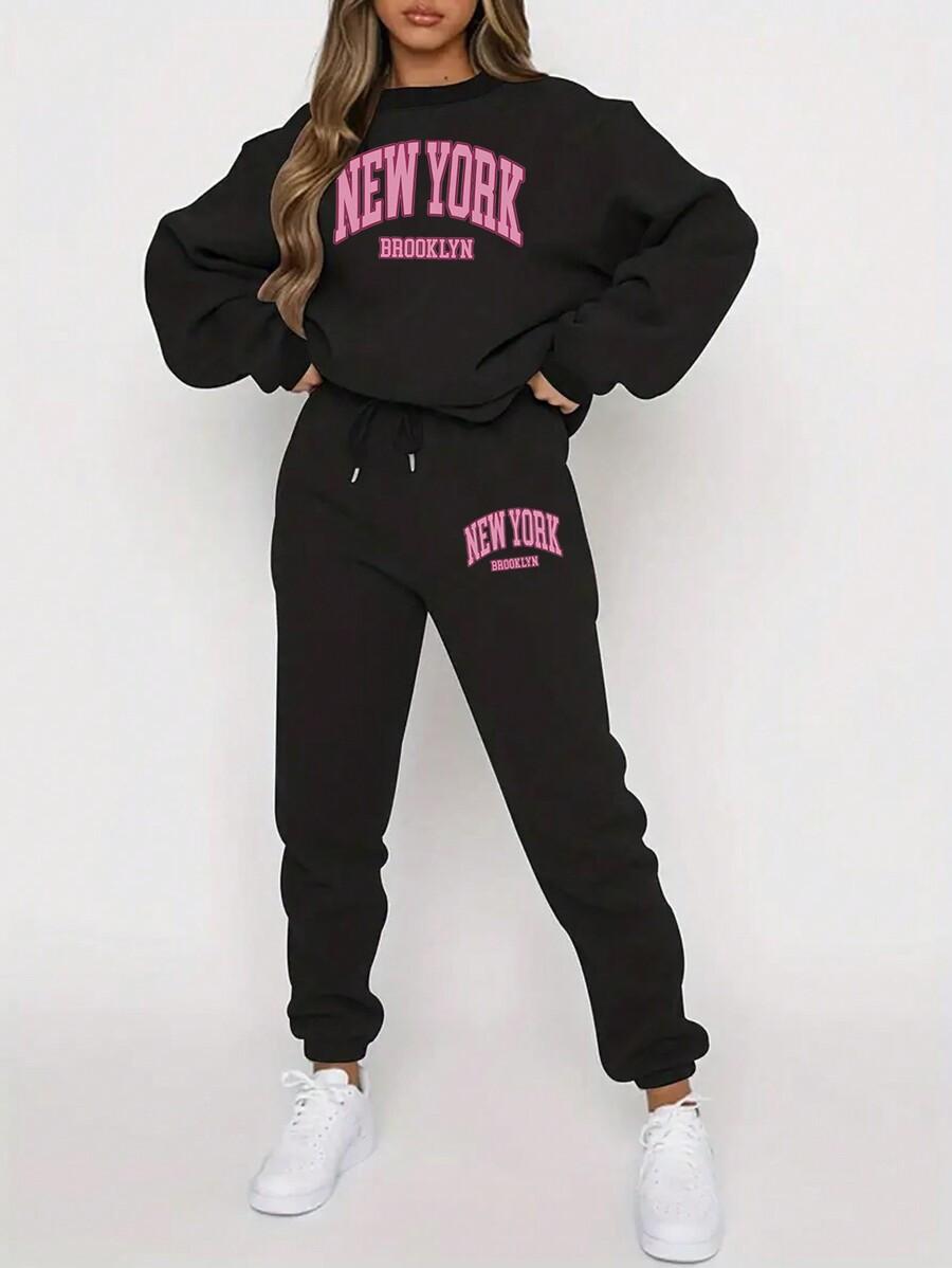 KOMPLET DRESOWY BLUZA SPODNIE NEW YORK
