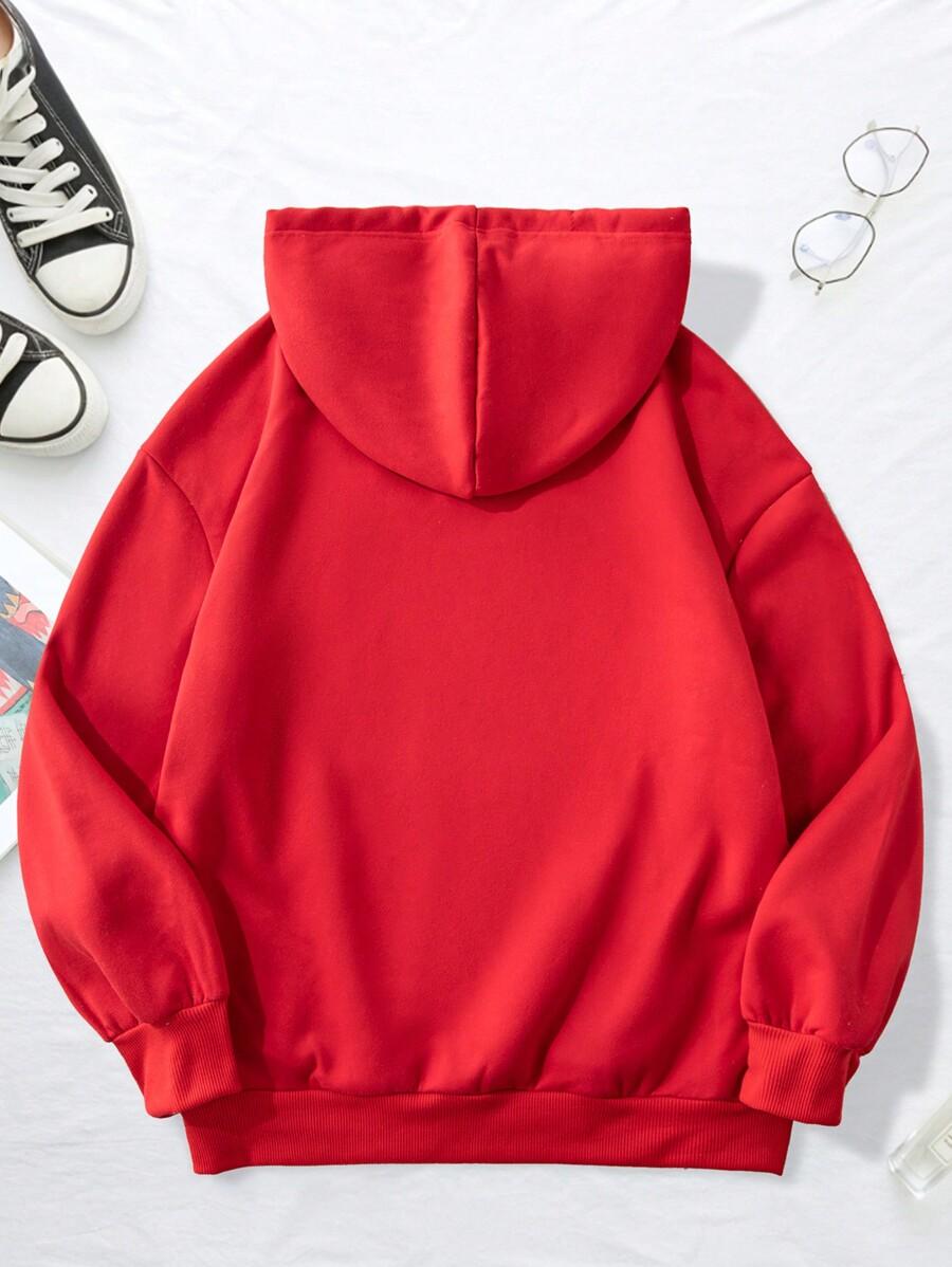 CZERWONA BLUZA NADRUK