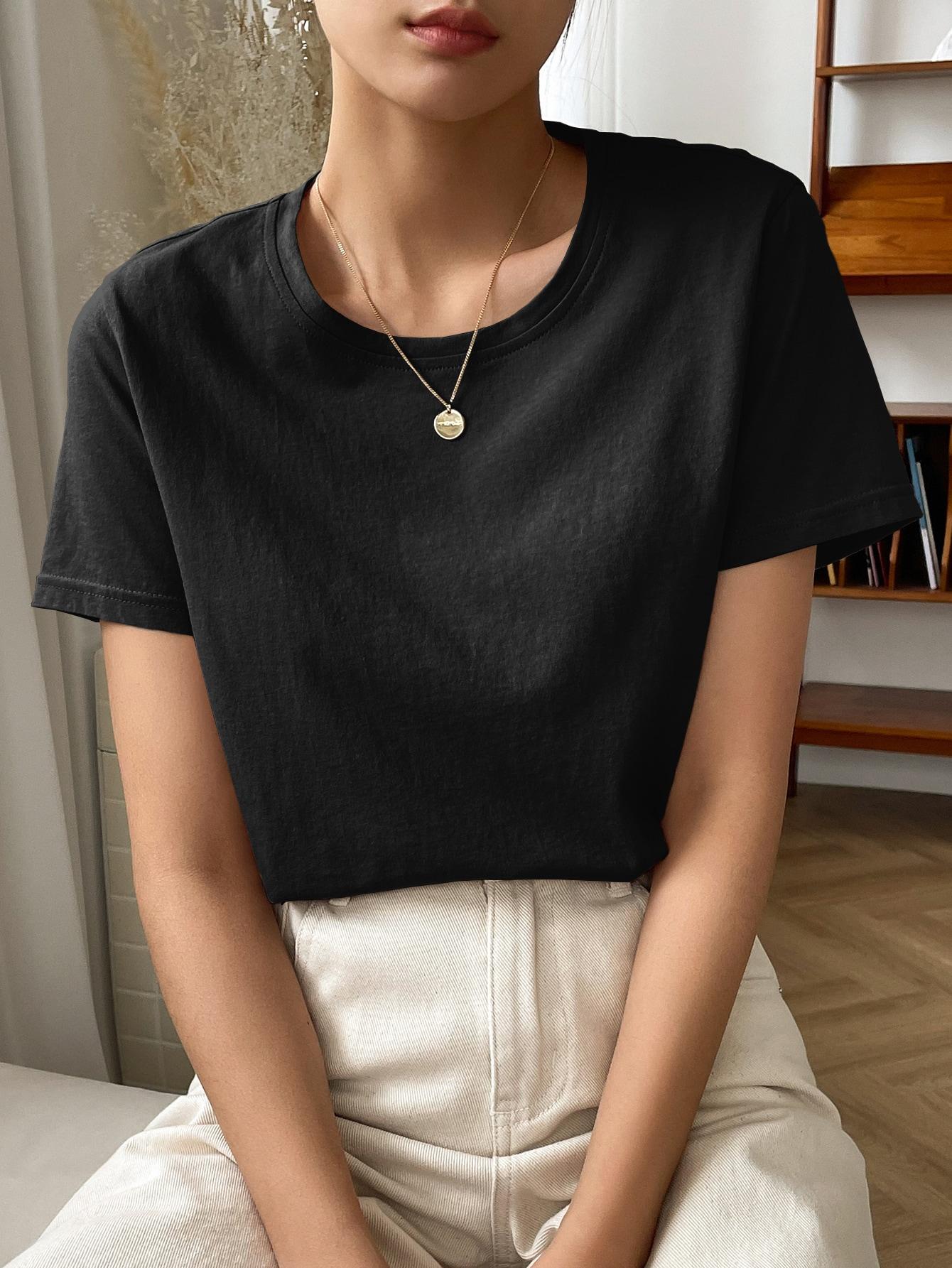 CZARNY T-SHIRT BASIC