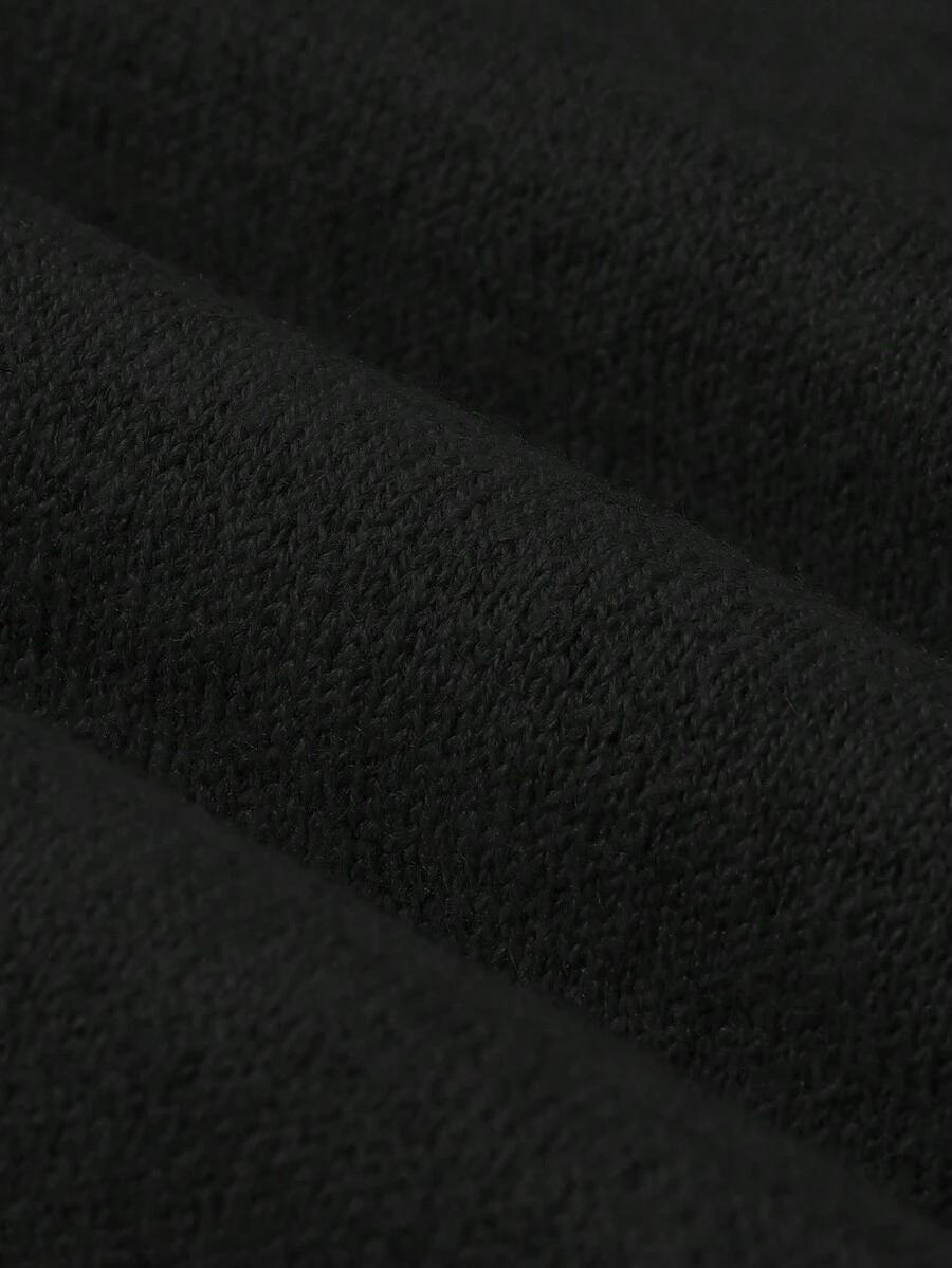 CZARNY KOMPLET SWETER SPODNIE 