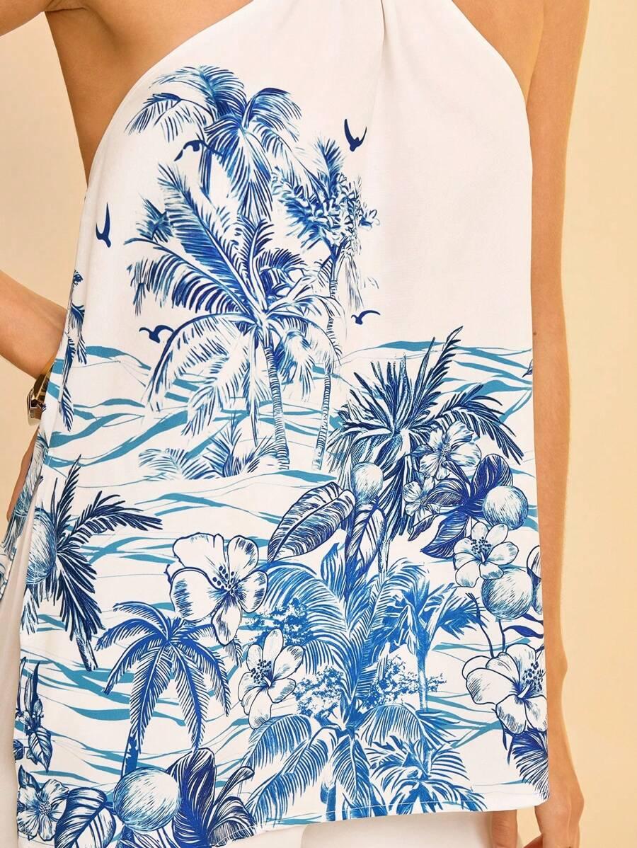 biały top print 