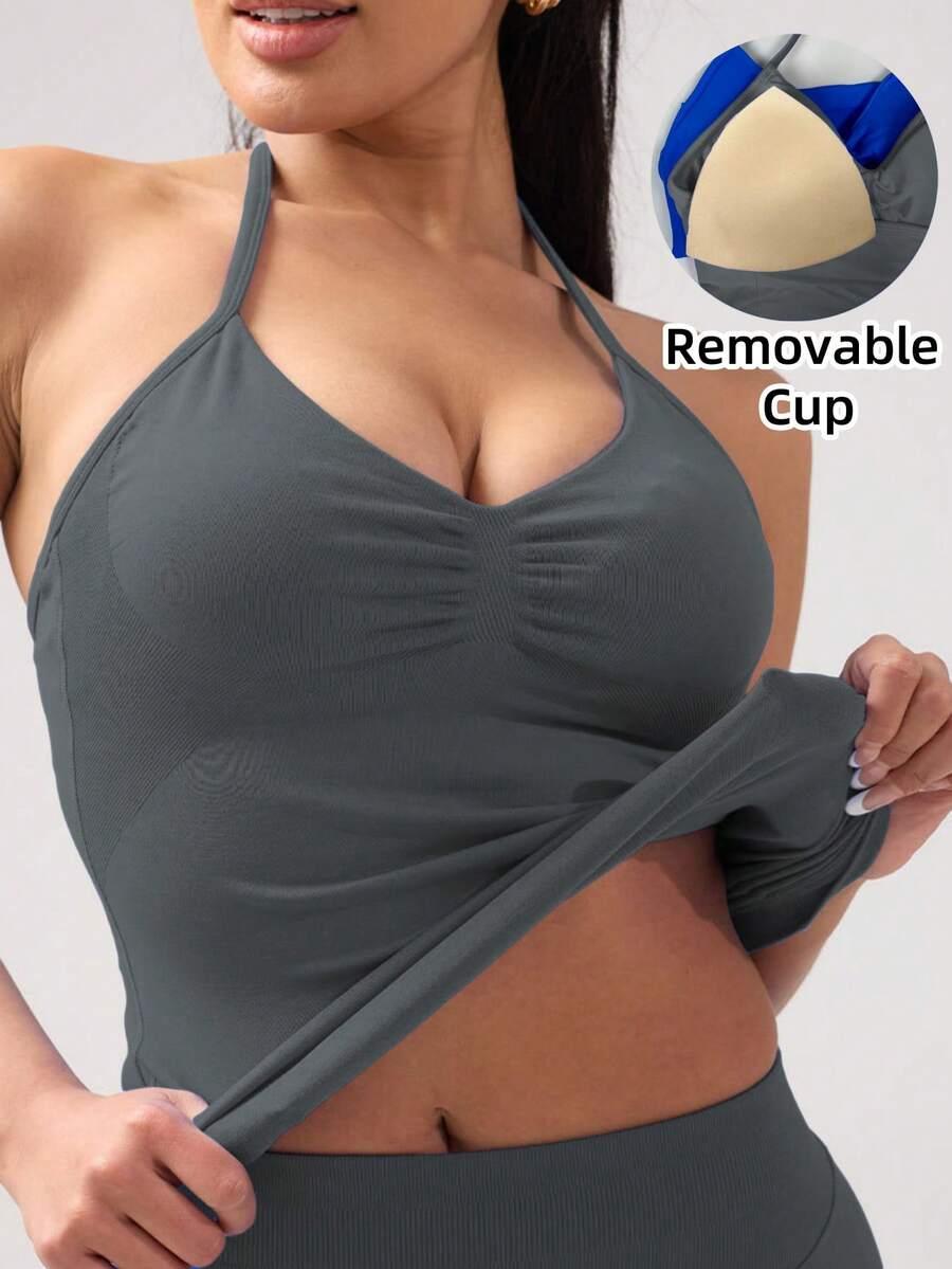 szary sportowy top