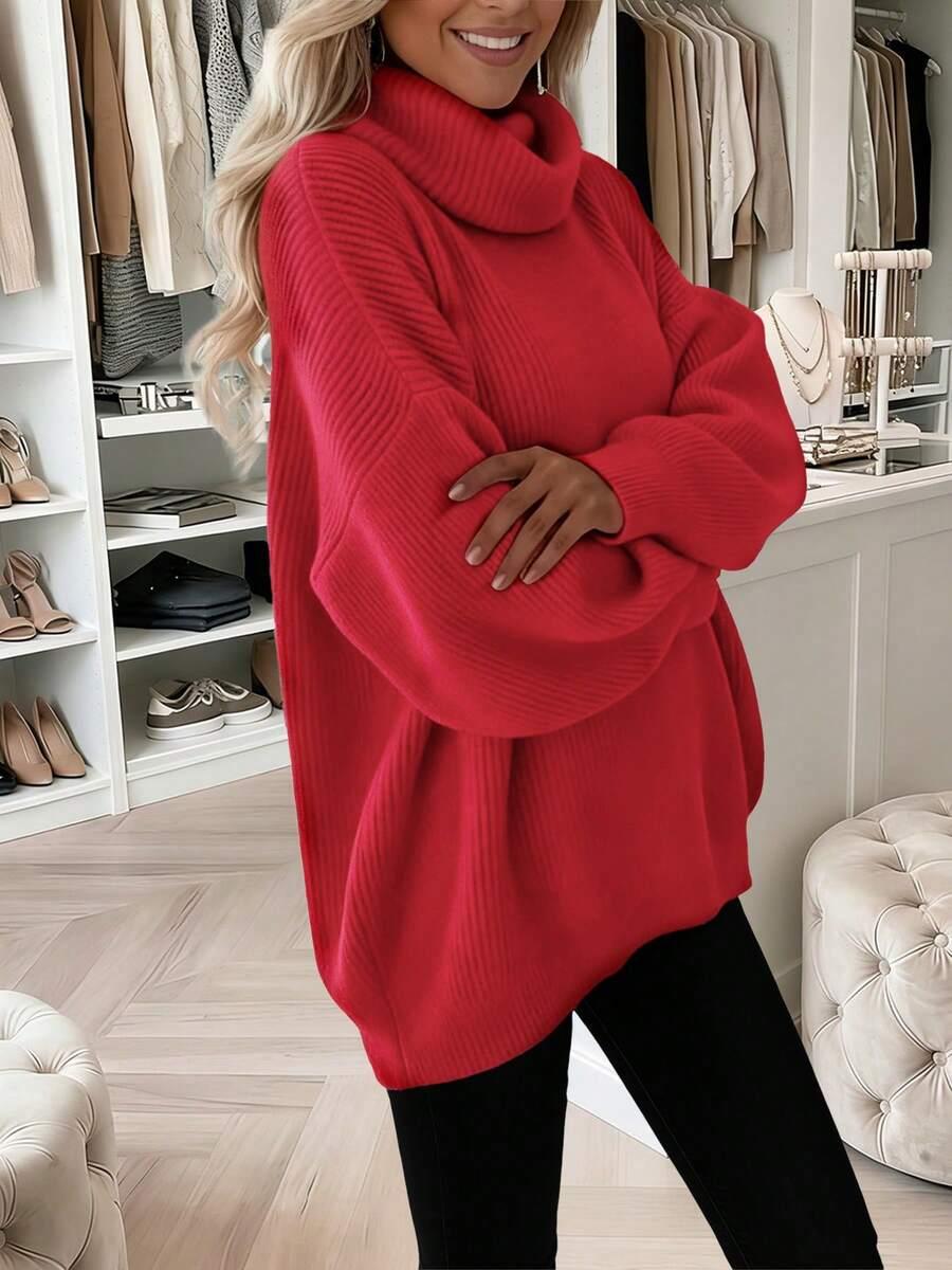 czerwony sweter golf 