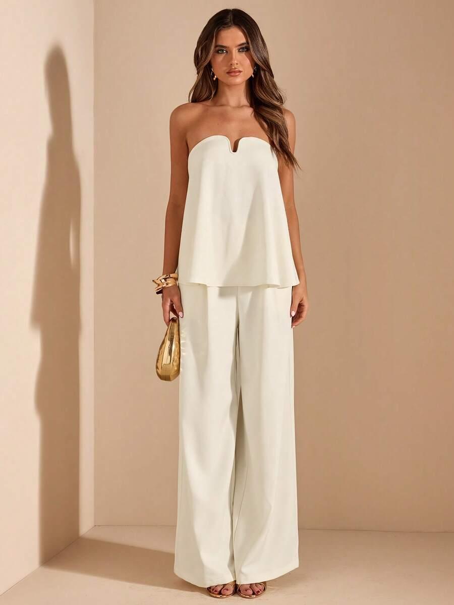 beżowe spodnie prosta nogawka