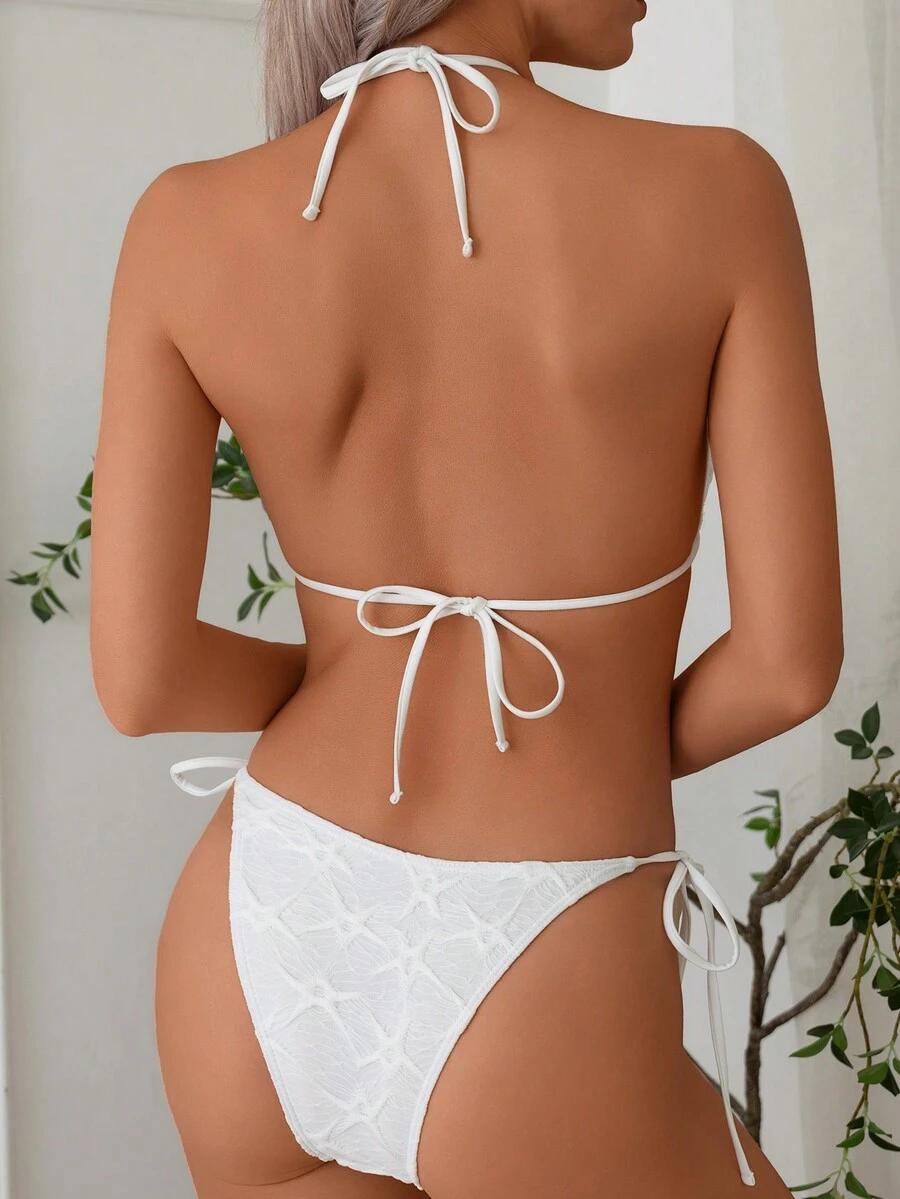 biały DWUCZĘŚCIOWY STRÓJ KĄPIELOWY 