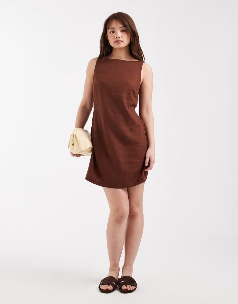 lniana mini sukienka