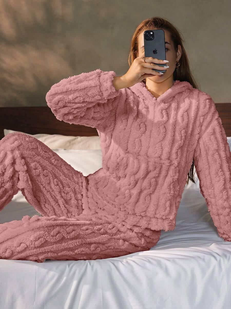 Różowa piżama KOMPLET BLUZA SPODNIE