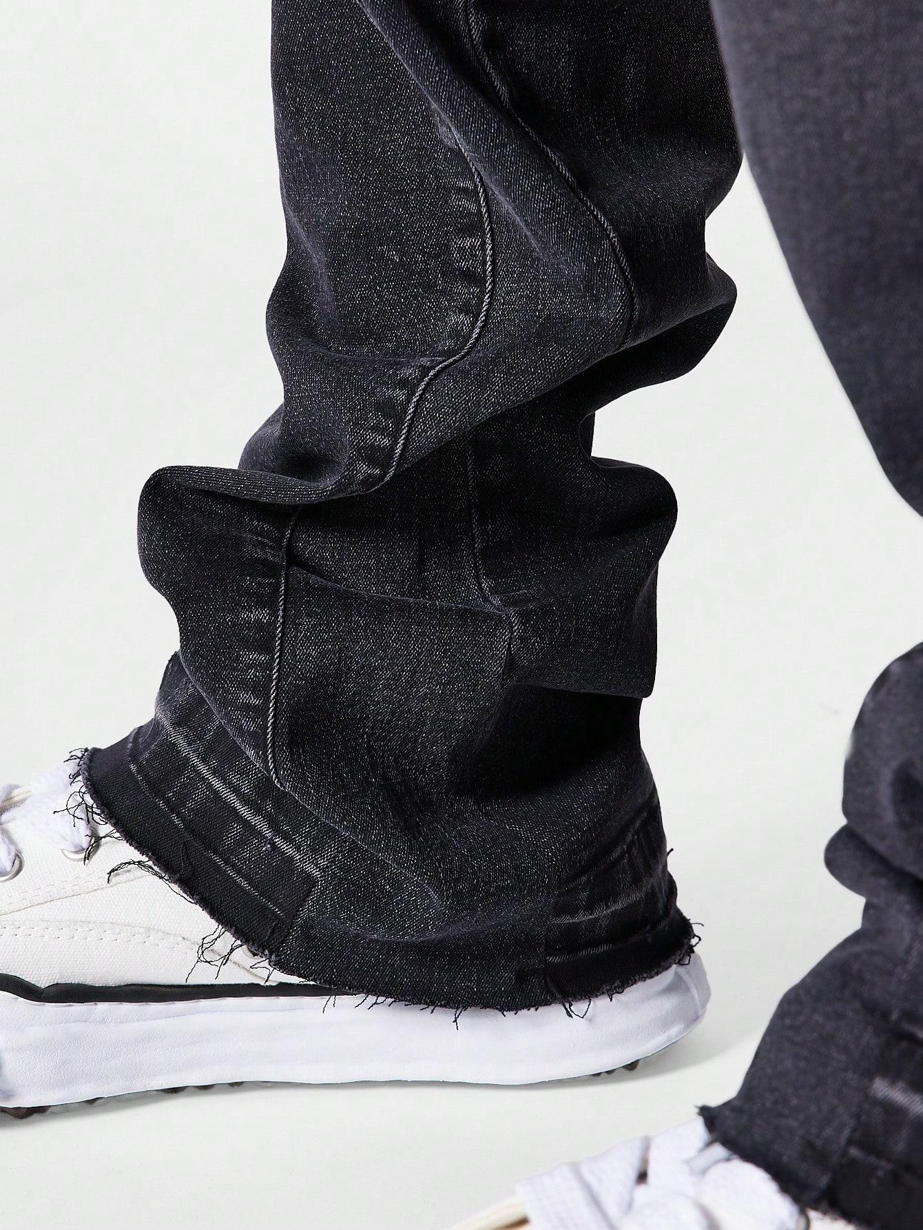 SZARE SPODNIE JEANS