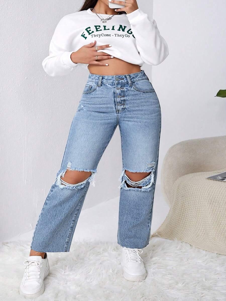 SPODNIE JEANS WYSOKI STAN