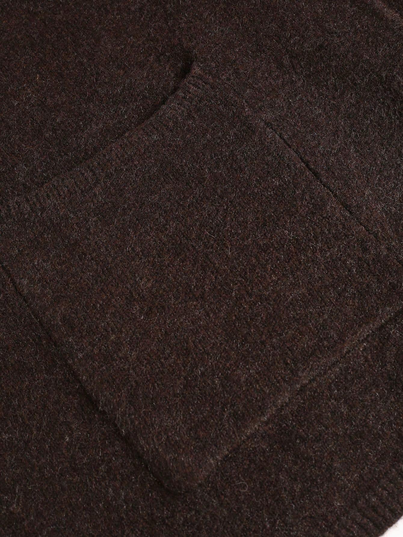 BRĄZOWY SWETER GUZIKI