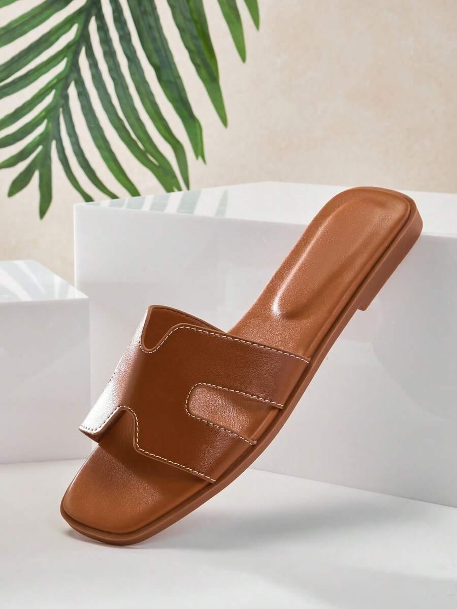 BRĄZOWE KLAPKI CASUAL