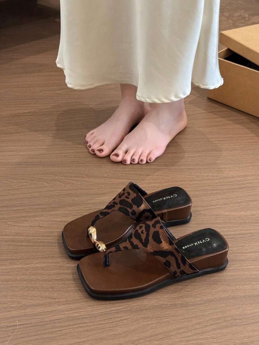klapki japonki leopard print