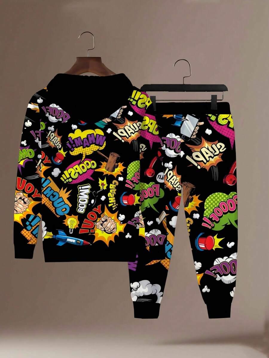 CZARNE SPODNIE PRINT