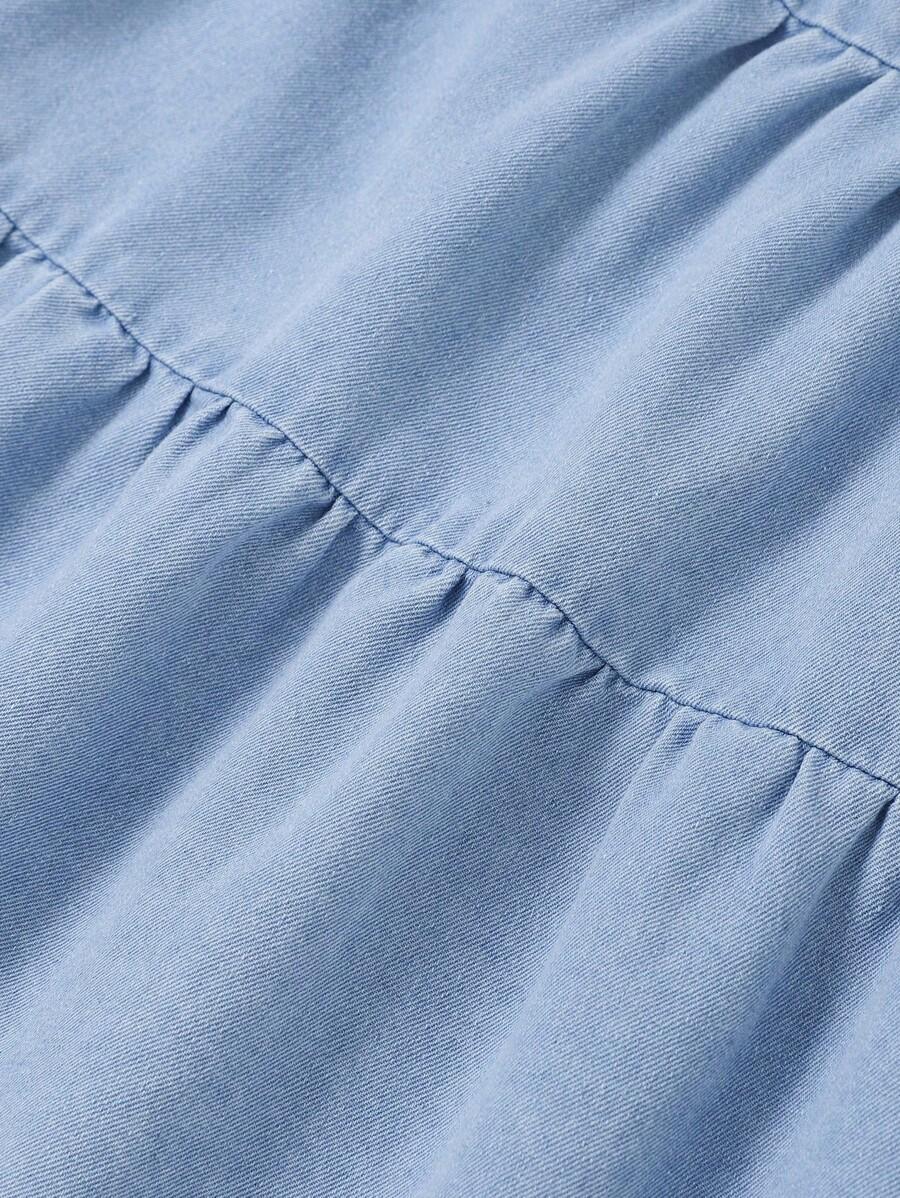 niebieska spódnica jeans