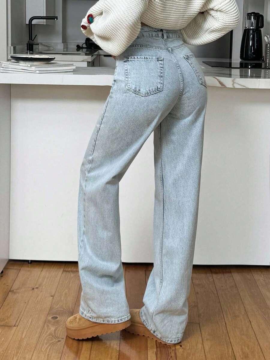 SPODNIE JEANS WYSOKI STAN