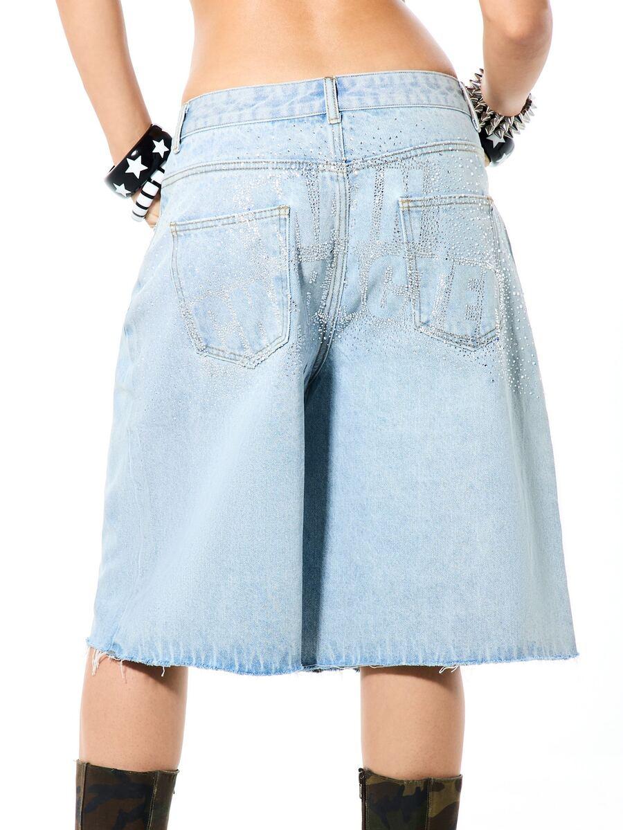 niebieskie SPODENKI JEANS