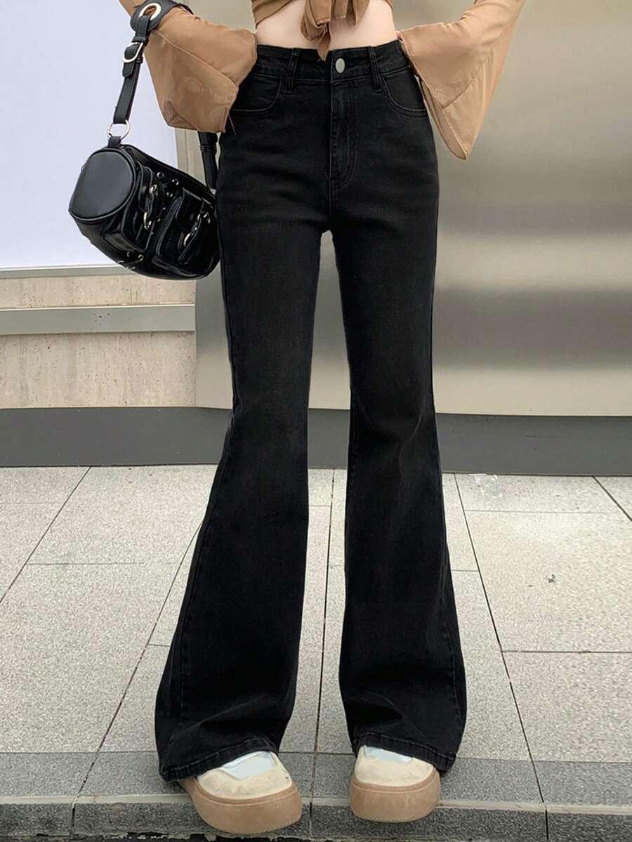 CZARNE SPODNIE JEANS