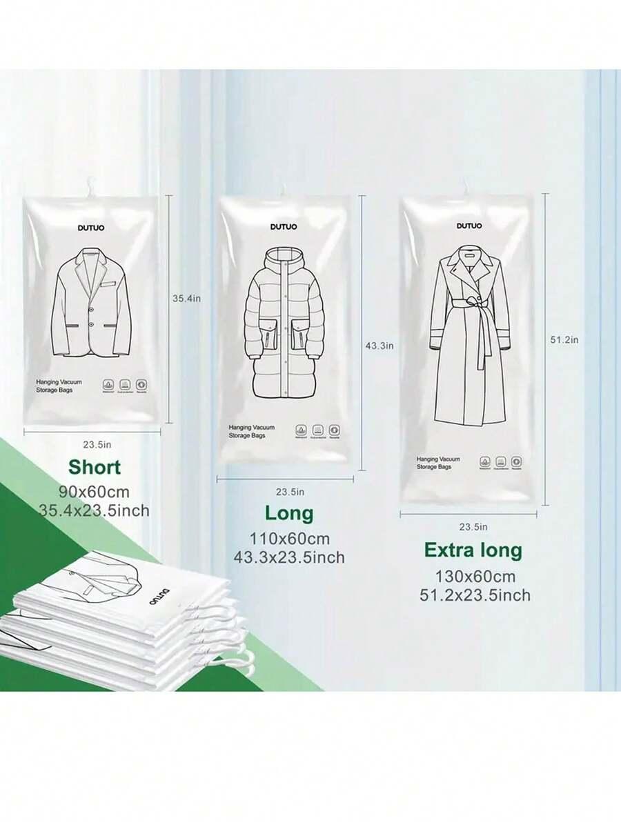 białe wiszące pokrowce na ubrania 3-pack