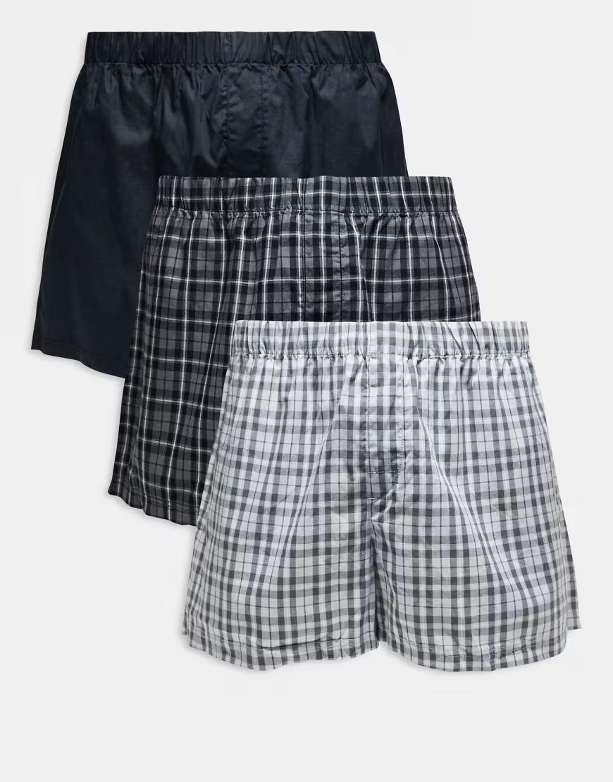 majtki SZORTY wzór kratka 3-pack