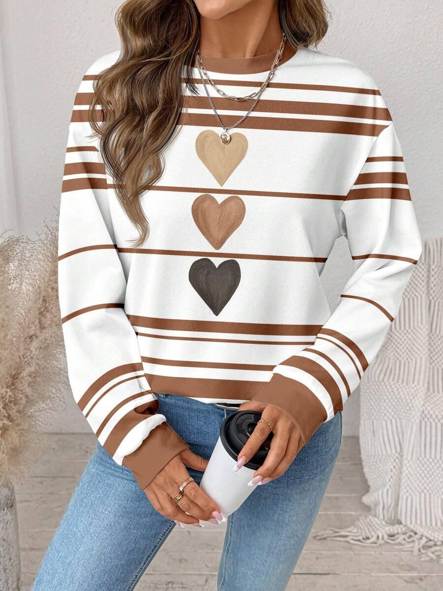 bluza paski nadruk