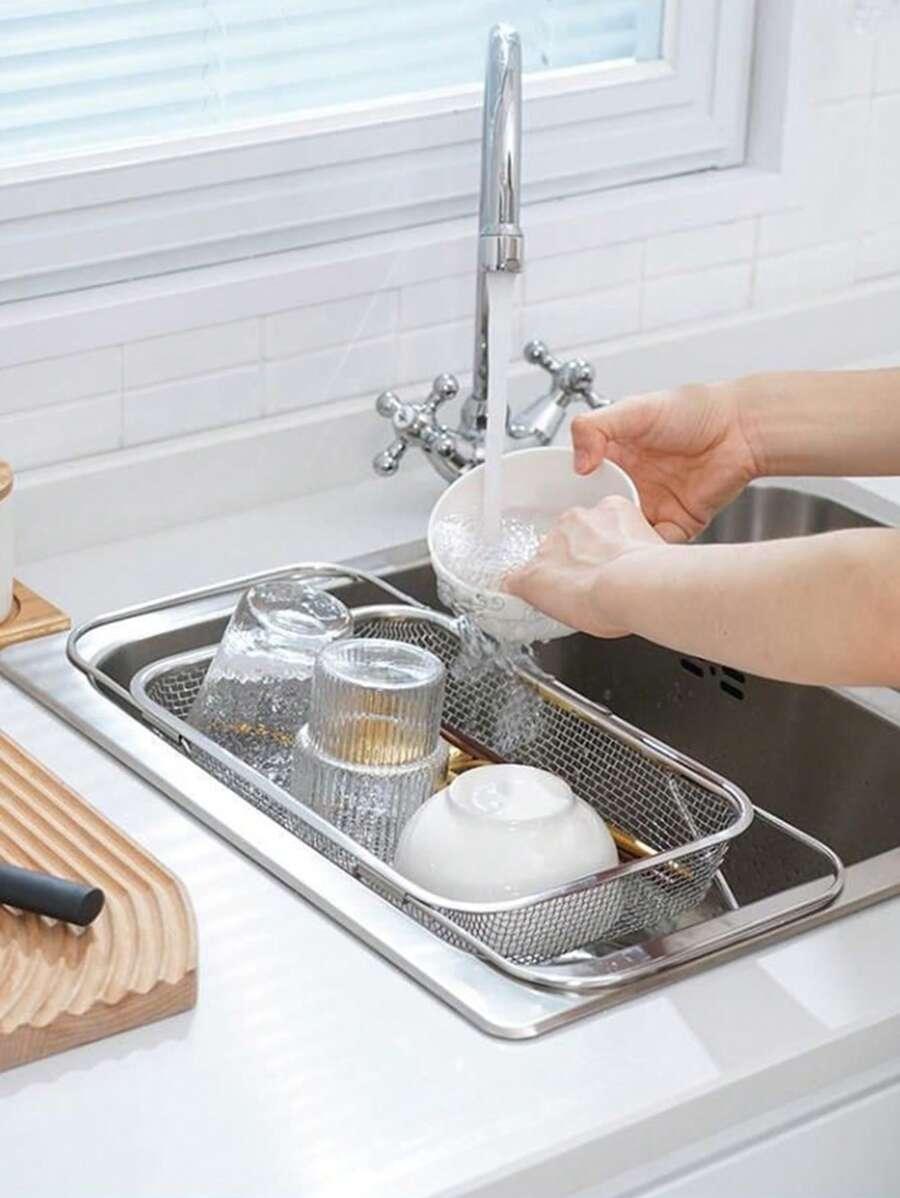 srebrny durszlak stal nierdzewna