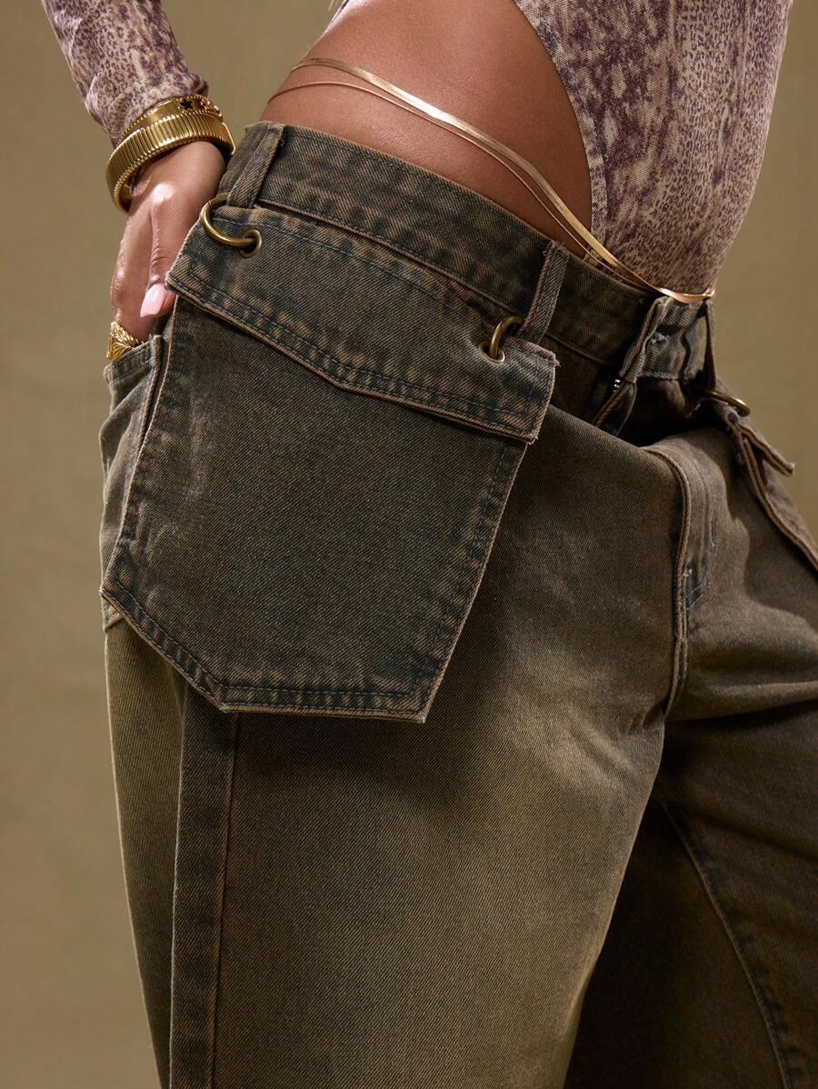 proste spodnie jeans 