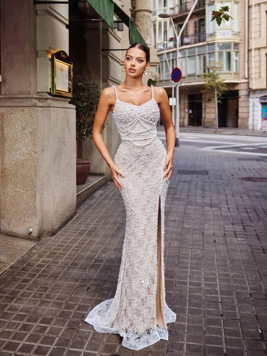 maxi sukienka zdobienie