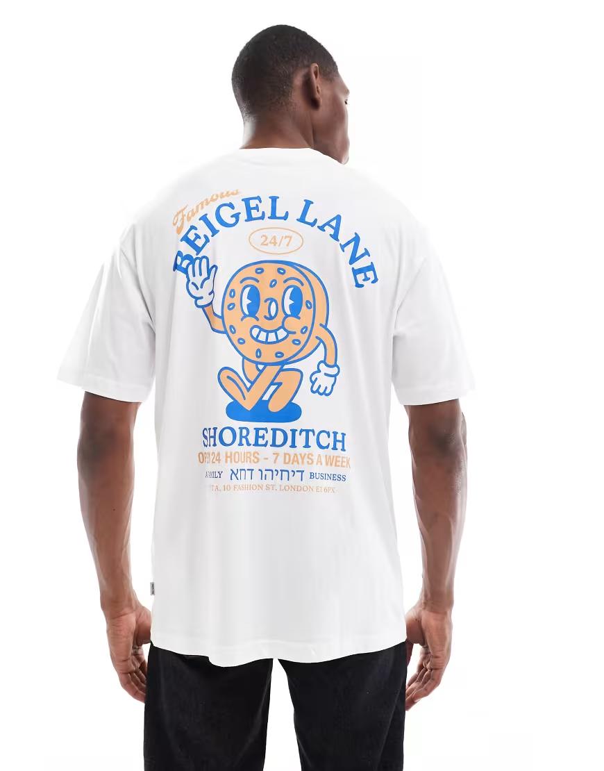 biały t-shirt nadruk