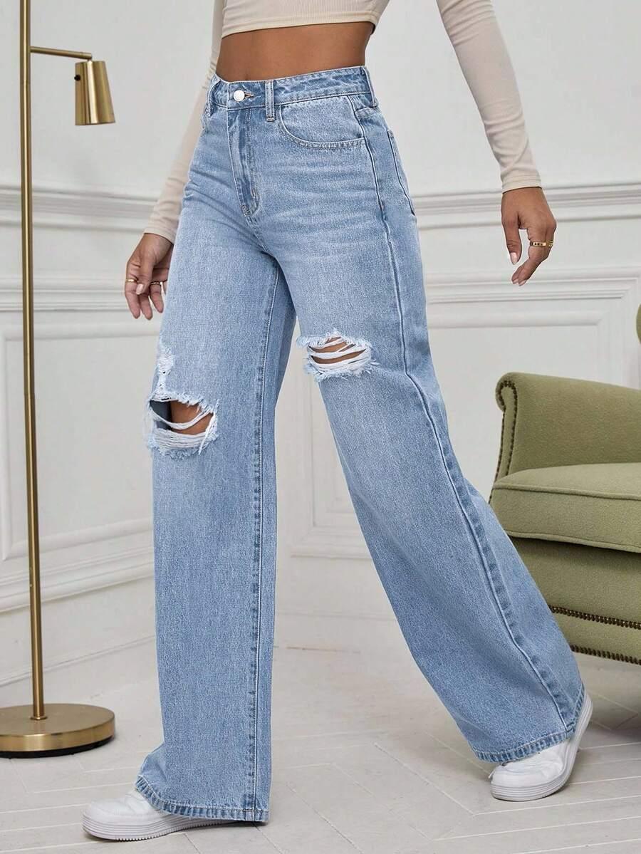 NIEBIESKIE SPODNIE JEANS 