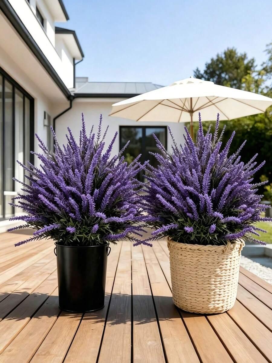 fioletowe sztuczne kwiaty 2-pack