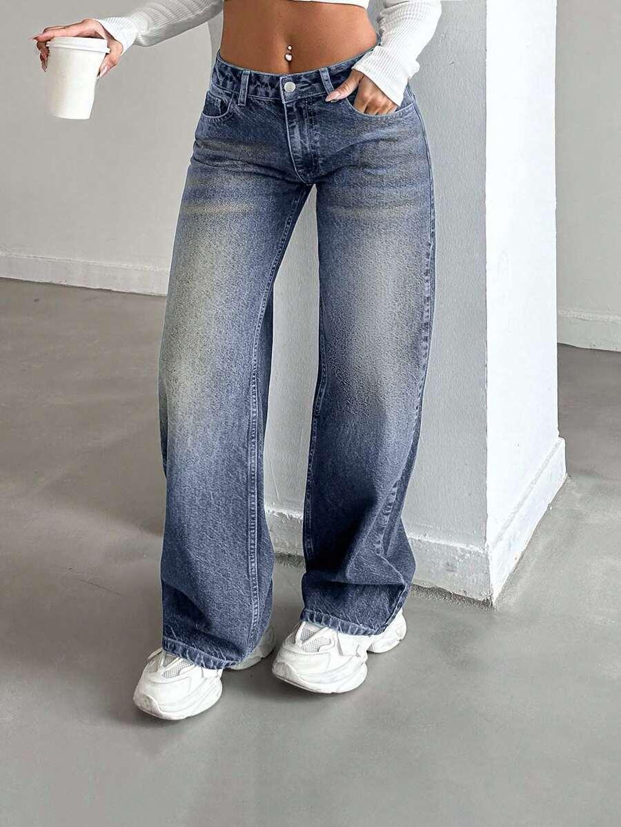 SPODNIE JEANS PROSTA NOGAWKA