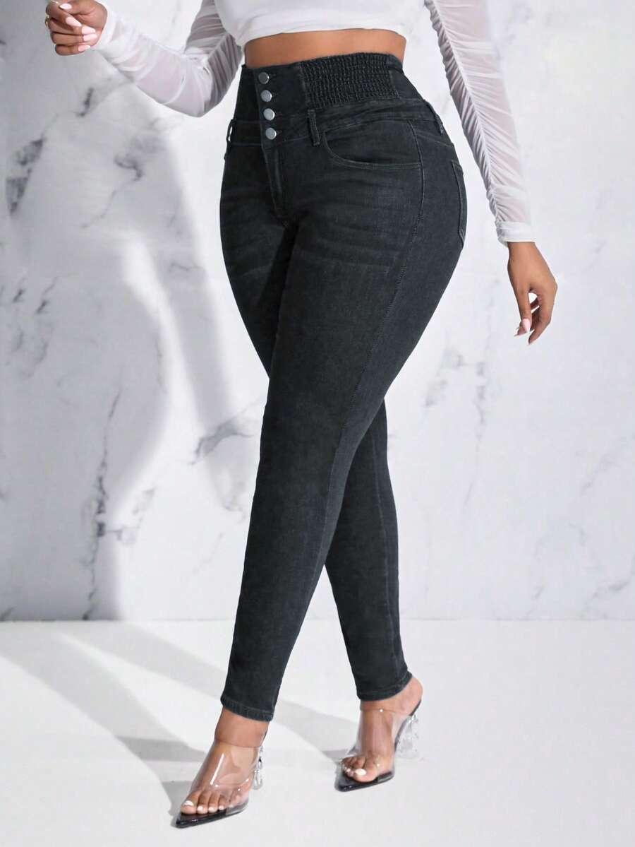 czarne spodnie jeans 