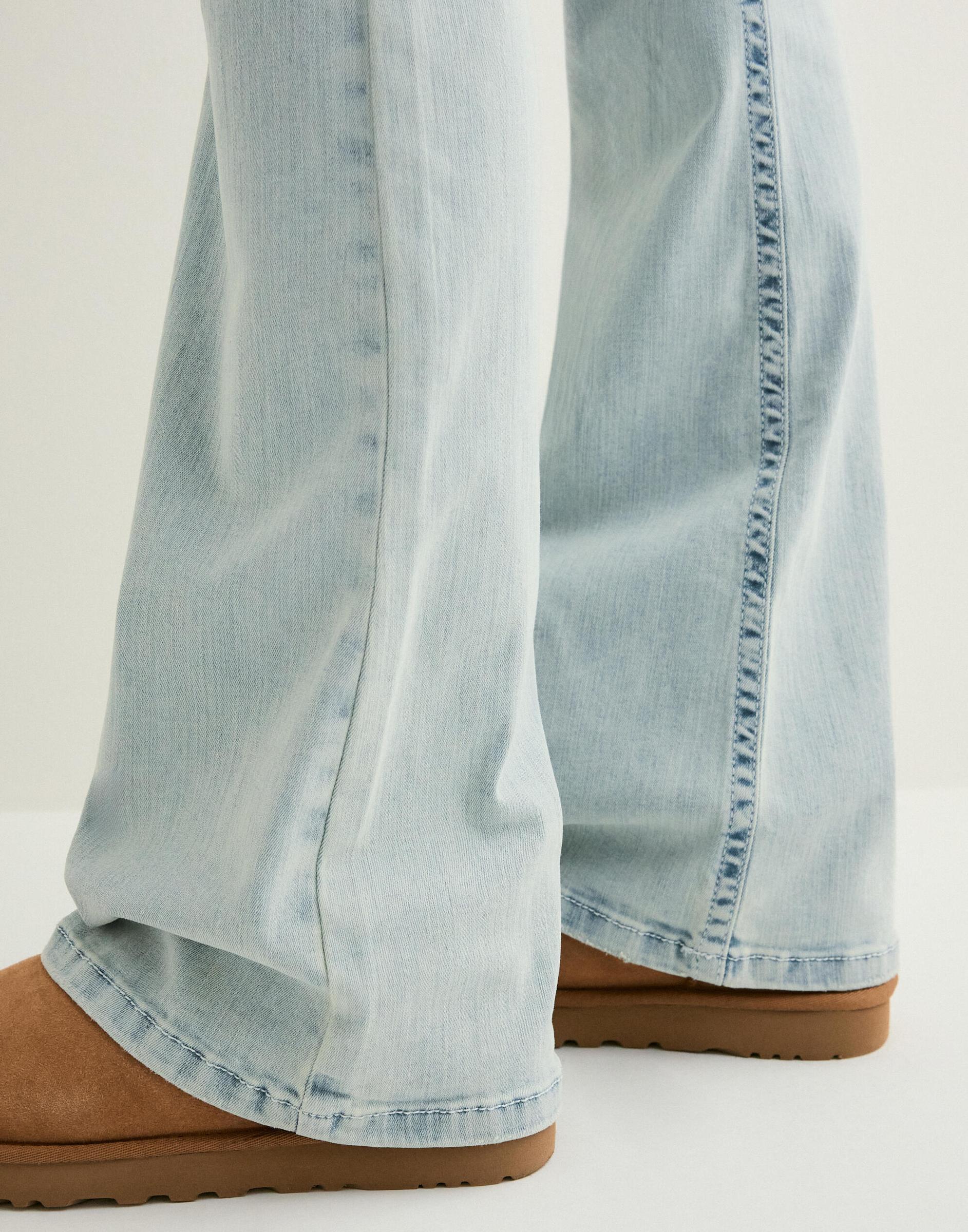 SPODNIE JEANS BOOTCUT DZIURY