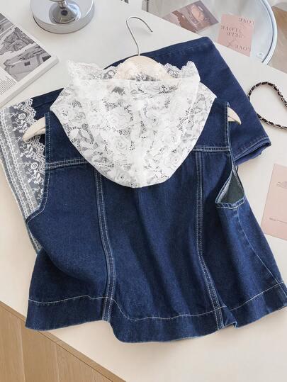 top jeans kaptur