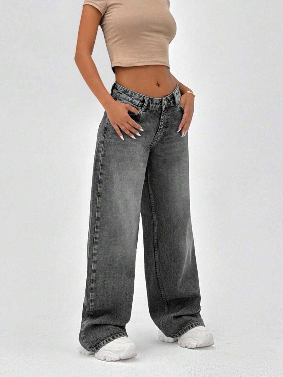 SPODNIE JEANS PROSTA NOGAWKA
