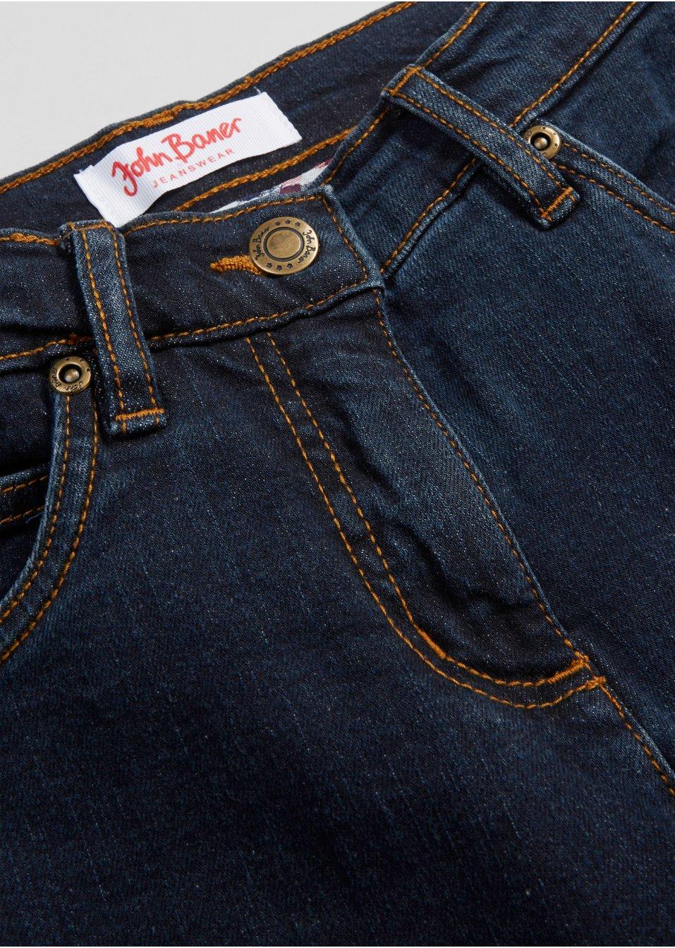 GRANATOWE SPODNIE JEANS BOOTCUT