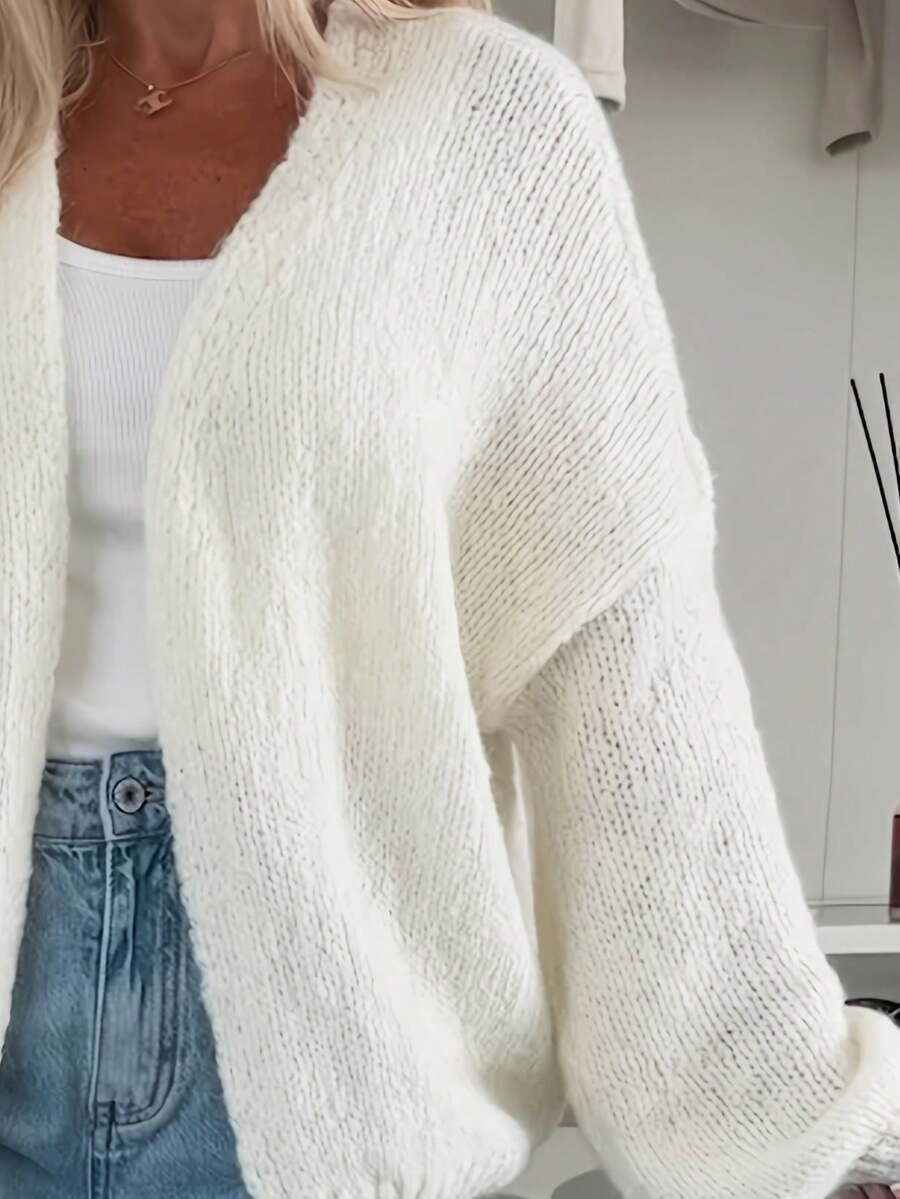 KREMOWY SWETER NARZUTKA