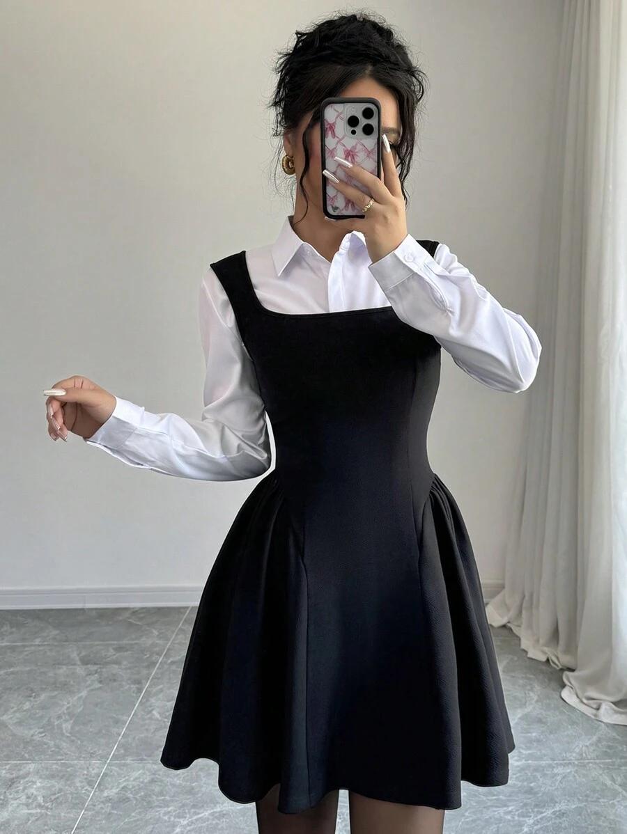 czarna mini sukienka