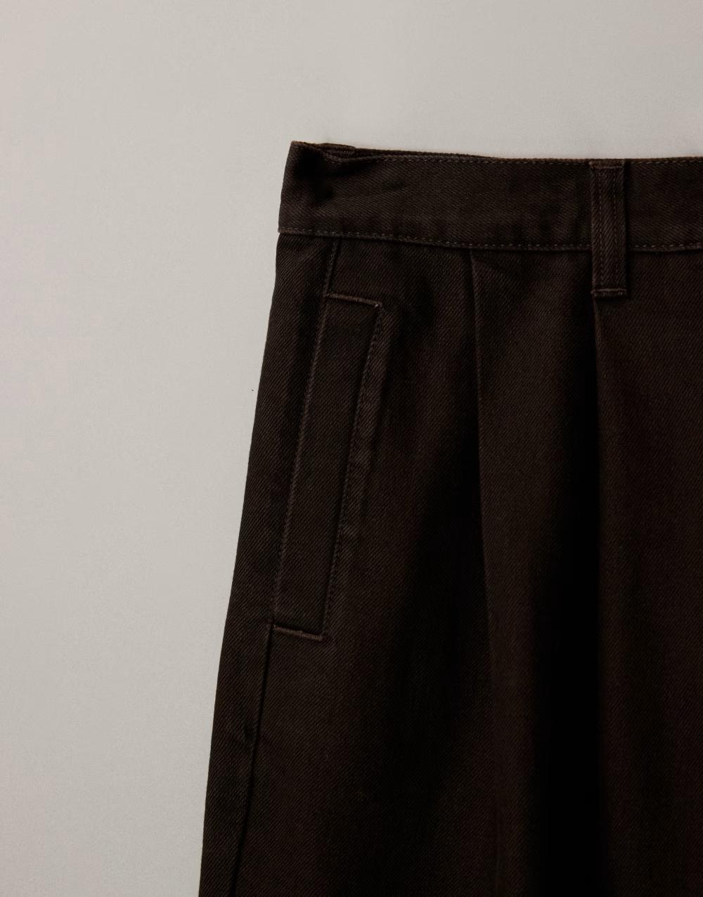 BRĄZOWE spodnie jeans prosta nogawka