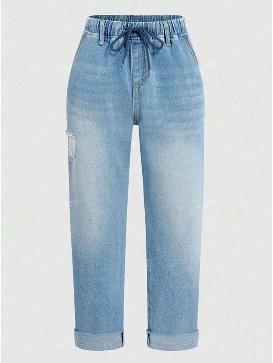 NIEBIESKIE SPODNIE JEANS