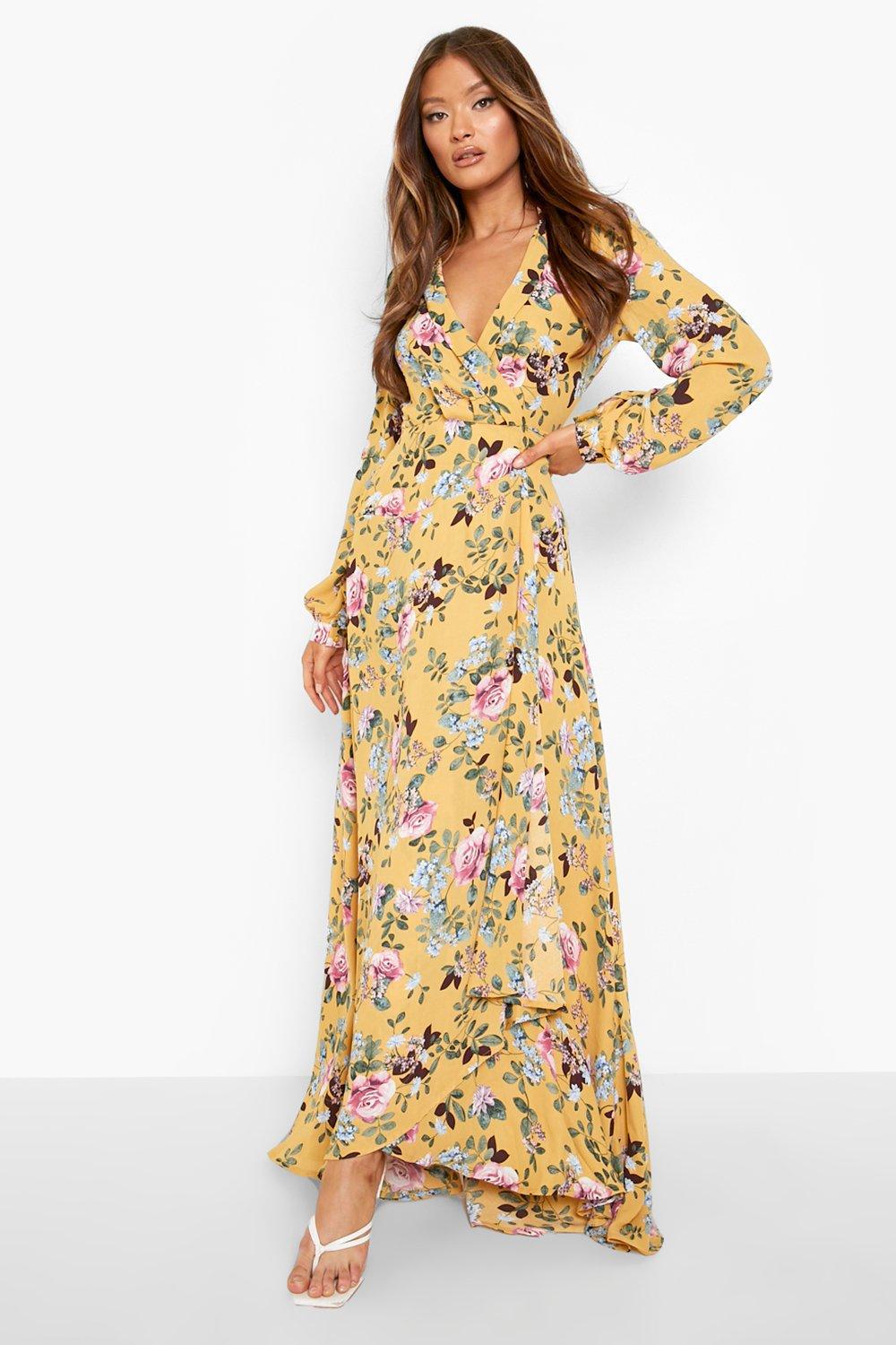 SUKIENKA KOPERTOWA MAXI W KWIATY