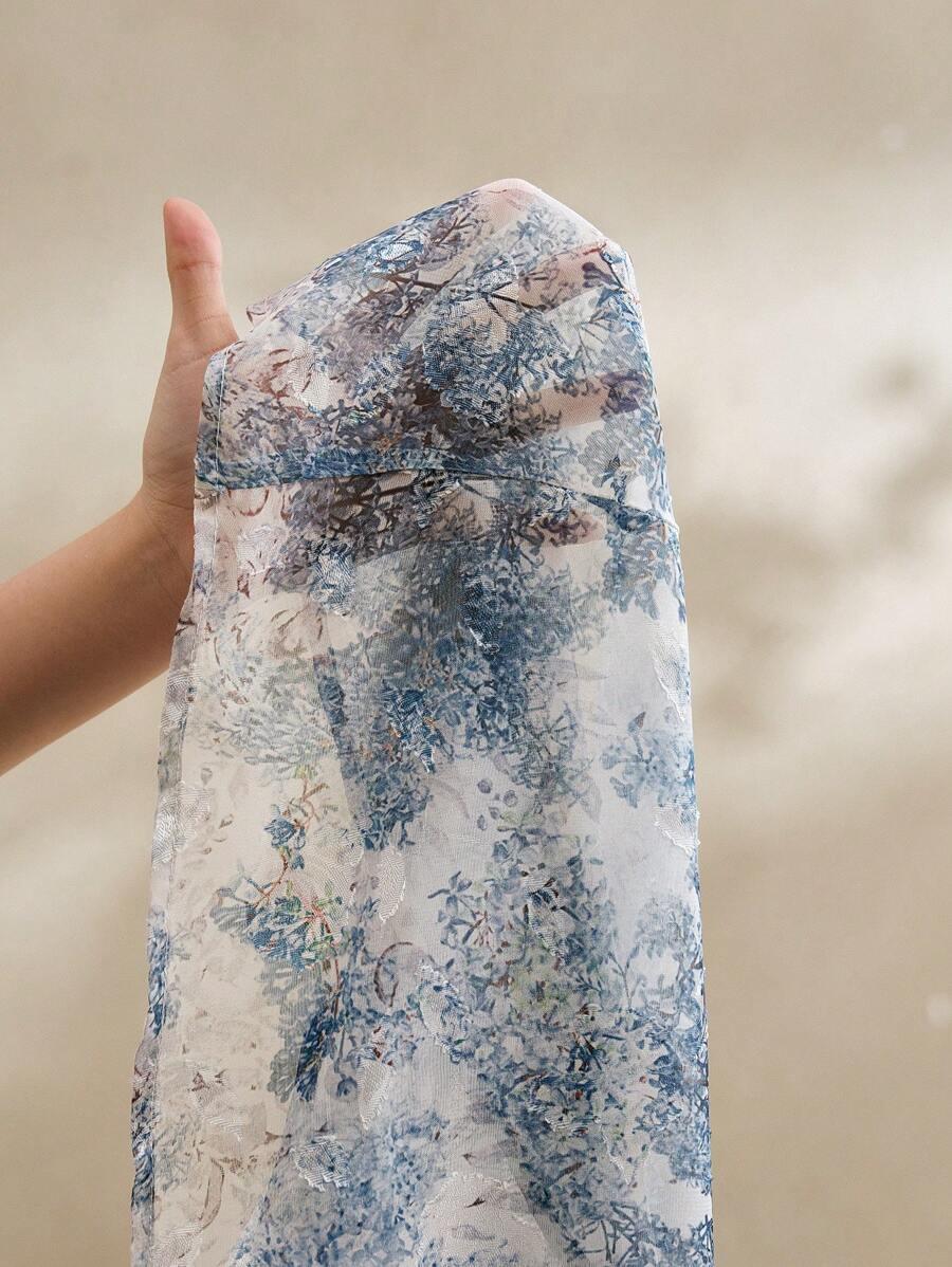 sukienka długi rękaw print zdobienie