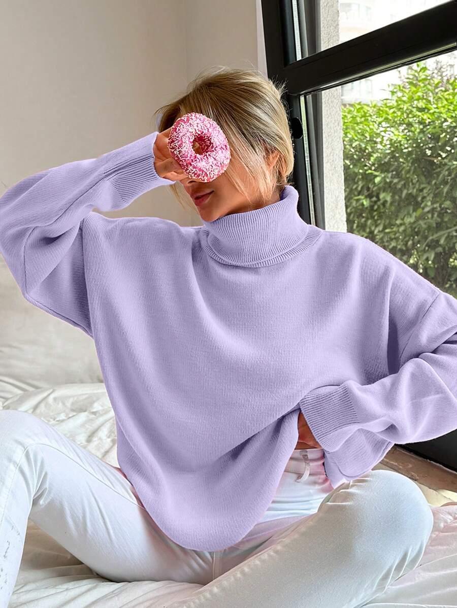 FIOLETOWY SWETER GOLF