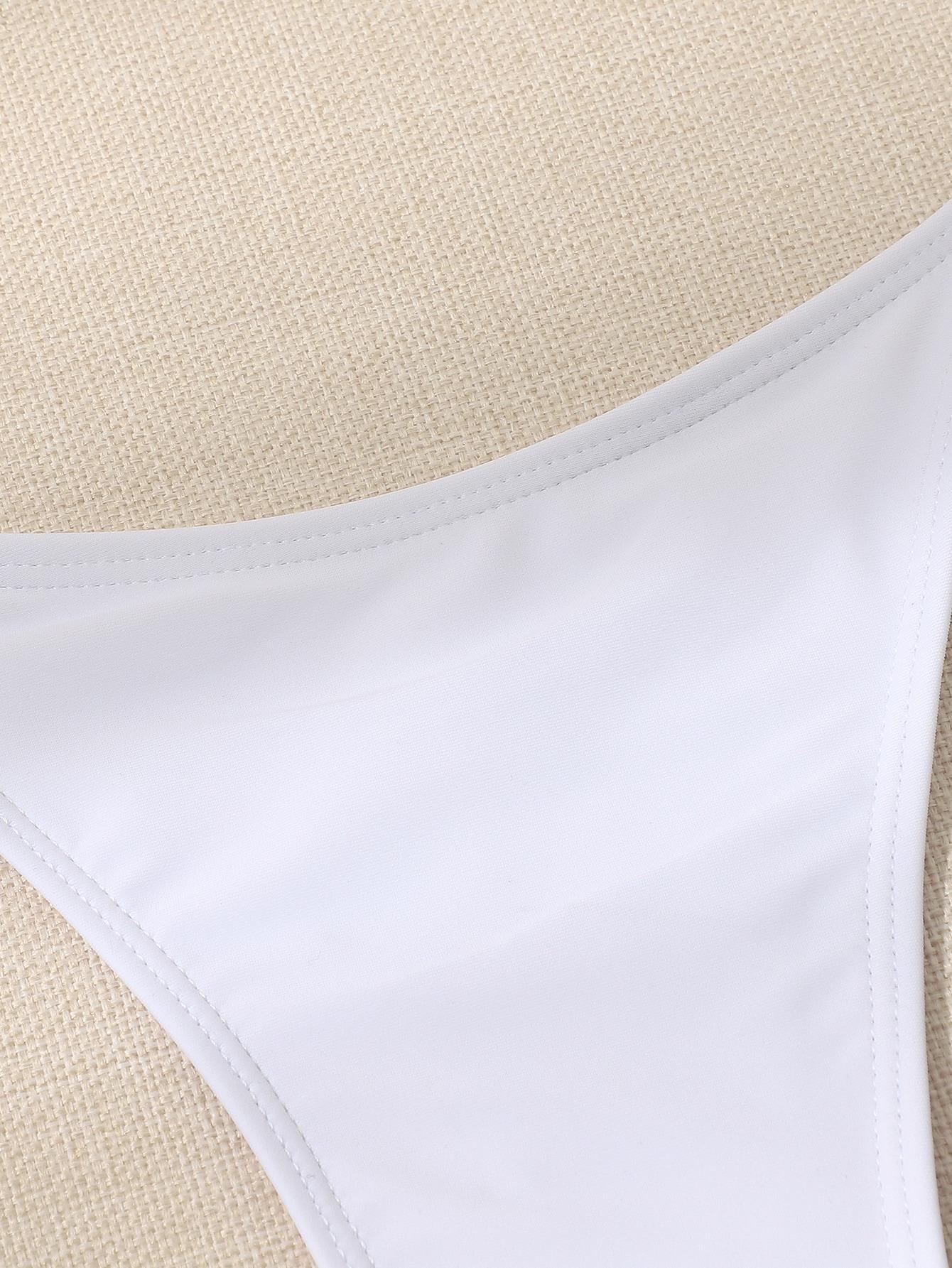 biały dół od bikini