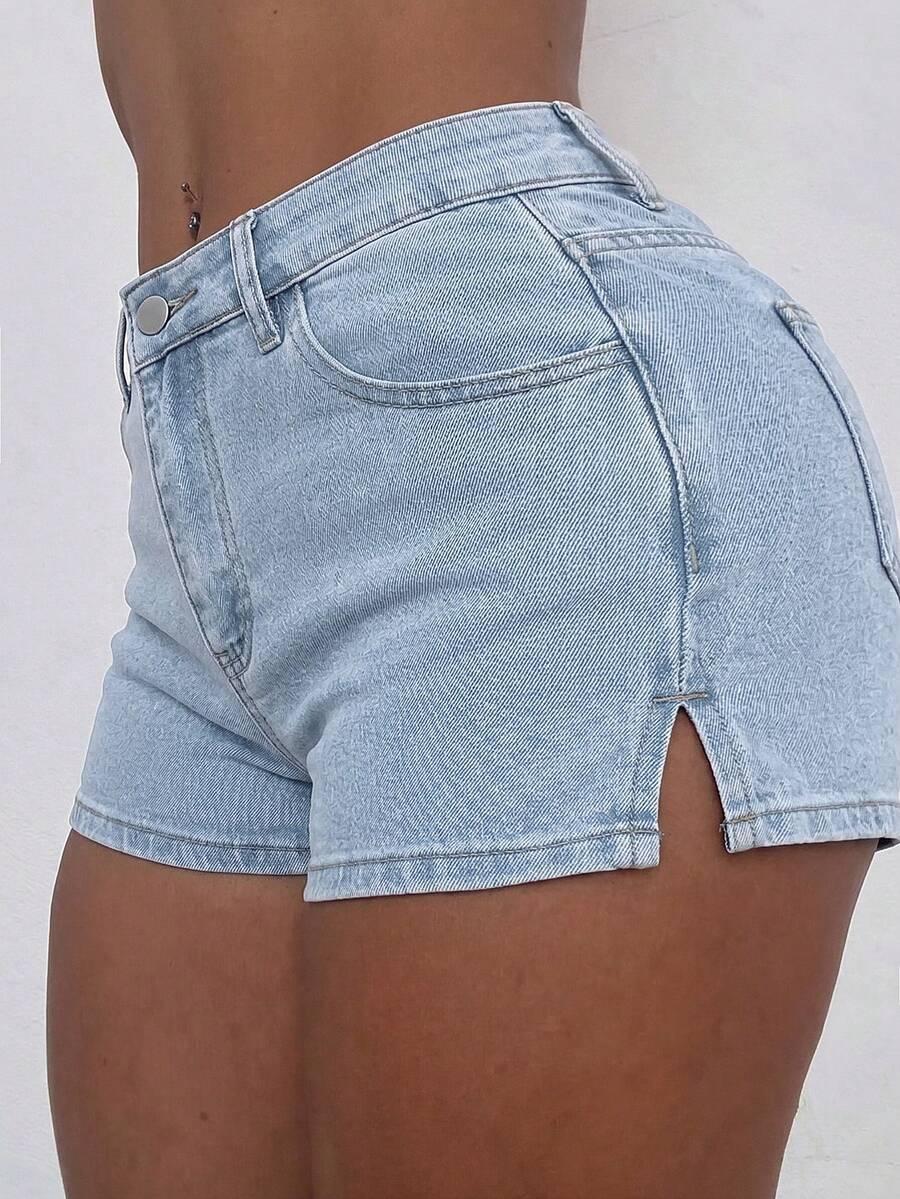 NIEBIESKIE KRÓTKIE SPODENKI JEANS