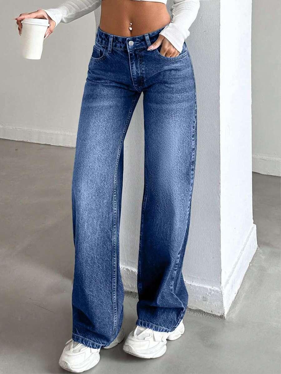 NIEBIESKIE SPODNIE JEANS