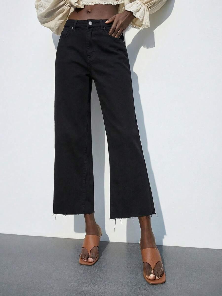 CZARNE SPODNIE JEANS