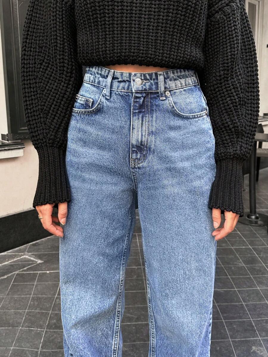 SPODNIE JEANS WYSOKI STAN