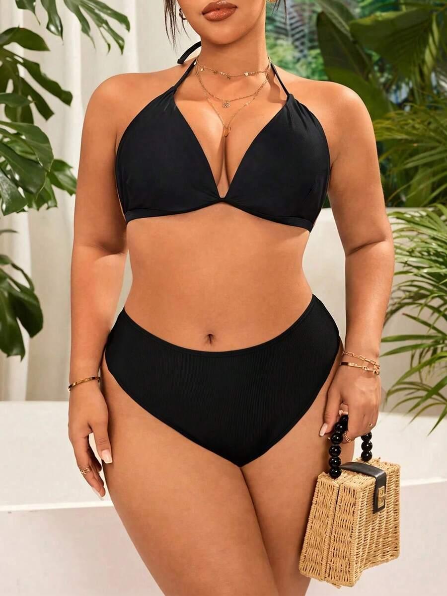 czarny dół od bikini prążki