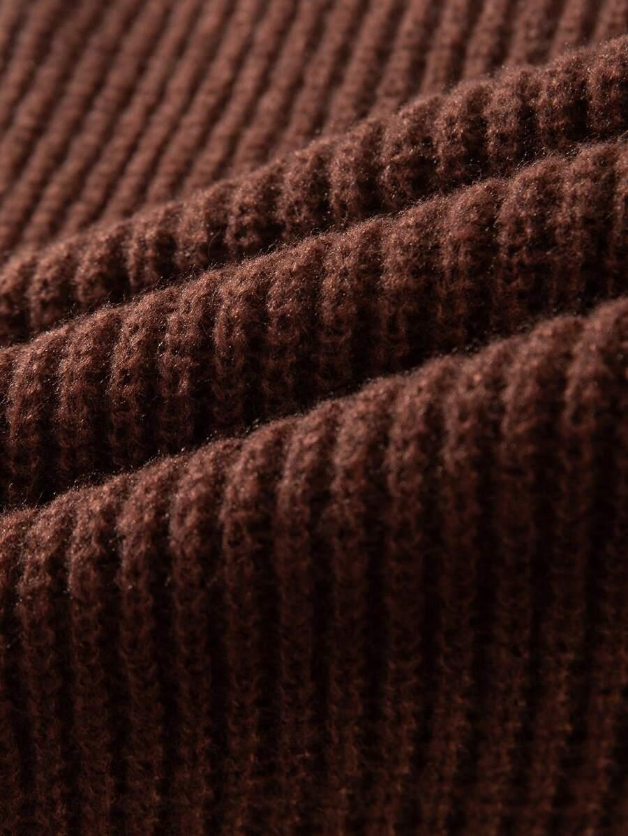 BRĄZOWY SWETER PÓŁGOLF